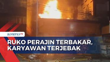 Ruko Perajin Bingkai di Jl Mampang Prapatan Terbakar, Beberapa Orang Terjebak di dalam Bangunan