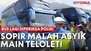 Momen Unik Polisi Periksa Bus Pariwisata, Sopir Malah Mainkan Klakson Telolet!