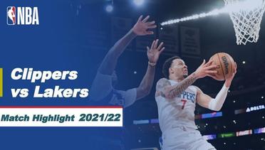 Match Highlight | LA Clippers vs LA Lakers | NBA Regular Season 2021/22