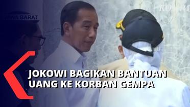 Presiden Jokowi Bagikan Uang Perbaikan Rumah untuk Korban Gempa Cianjur