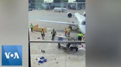 Catering Truck Spins Out of Control at O'Hare International Airport