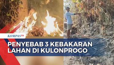 Dalam Sehari Terjadi 3 kebakaran lahan  di Kulonprogo, ini Penyebabnya