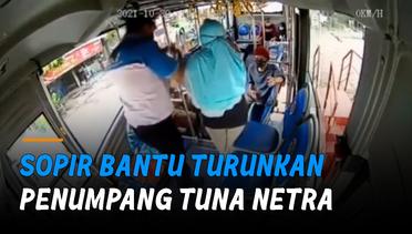 Aksi Mulia Sopir Batik Trans Solo Bantu Turunkan Penumpang Tuna Netra