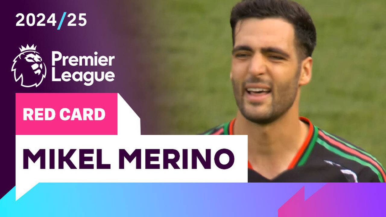 Kartu Merah: Mikel Merino (Arsenal) | Liverpool vs Arsenal | Premier ...