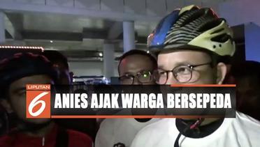 Dorong Warga Gunakan Sepeda, Anies Ikut Bergowes di Acara Jakarta Night Ride - Liputan 6 Pagi