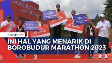 Keseruan Peserta Lewati Finis Hingga UMKM Menarik di Borobudur Marathon 2023