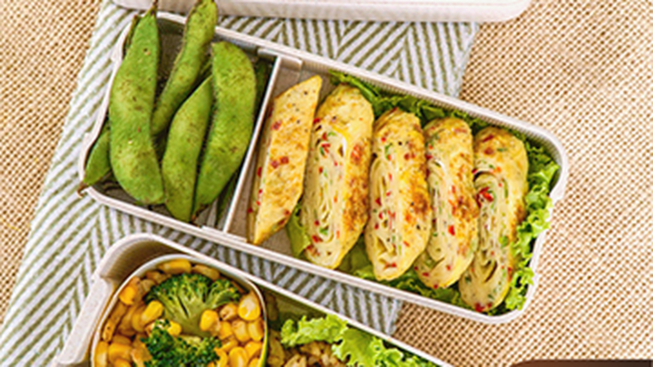 RESEP MUDAH - Bento Nasi Kepal Telur Gulung- Bekal Mudah, Enak dan