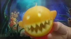 baby shark - orange fruit carving by Yohanna Liang