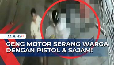 Pakai Pistol & Senjata Tajam, Rombongan Geng Motor Serang Warga di Pademangan Jakarta!