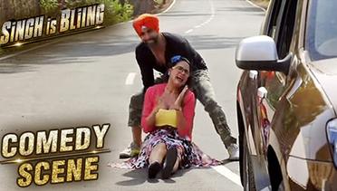 Akshay Kumar And Lara Dutta Funny Road Scene | Comedy Scene | Singh Is Bliing | Amy Jackson | HD