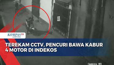 Terekam CCTV, Pencuri Bawa Kabur 4 Motor di Indekos