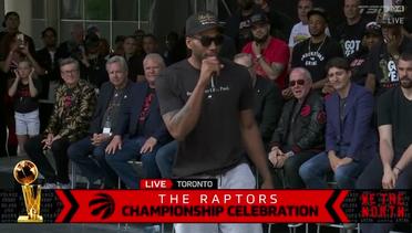 Kawhi Leonard Addresses Toronto Crowd