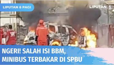 Salah Isi BBM, Mobil Minibus Terbakar di SPBU di Kawasan Batoh, Banda Aceh | Liputan 6