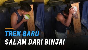 Viral Aksi Pria Kupas Kelapa Pakai Gigi, Setelah Sebelumnya Ramai Salam dari Binjai