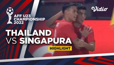 Highlight - Thailand vs Singapura | AFF U-23 Championship 2022
