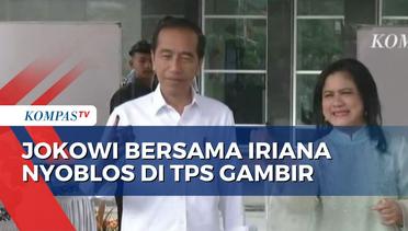 Suasana Ketika Presiden Jokowi dan Ibu Iriana Nyoblos di TPS 10 Gambir