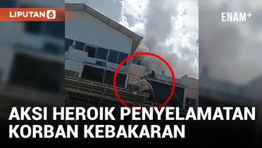 Dramatis! Detik-detik Penyelamatan Korban Kebakaran di Padang