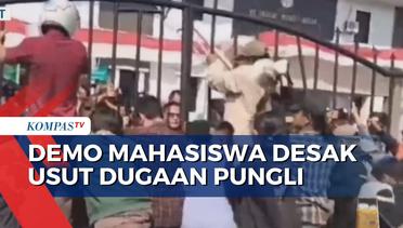 Unjuk Rasa Mahasiswa Dugaan Pungli Kadisdik Kabupaten Subang Diwarnai Kericuhan