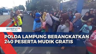 Tangis Bahagia Warga Ikut Mudik Gratis Polda Lampung