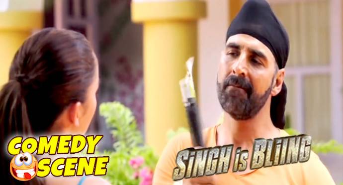 Akshay Kumar Best Funny Scene | Comedy Scene | Singh Is Bliing | Lara  Dutta, Amy Jackson | HD Full Movie | Vidio