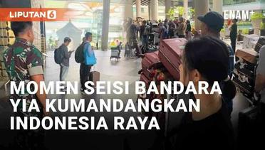 Momen Pengunjung Bandara YIA Serentak Berdiri dan Kumandangkan Indonesia Raya