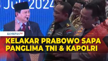 Kelakar Prabowo Sapa Panglima TNI & Kapolri: Namanya Kalau Digabung Sama dengan Presiden Terpilih