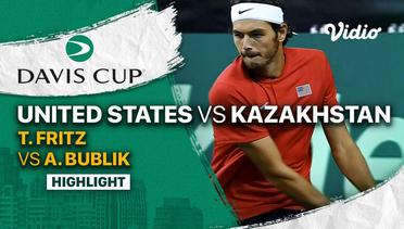 Highlights | Grup D: United States vs Kazakhstan: T. Fritz vs A. Bublik | Davis Cup 2022