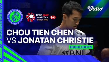 Men's Singles: Chou Tien Chen (TPE) vs Jonatan Christie (INA) - Highlights | Yonex All England Open Badminton Championships