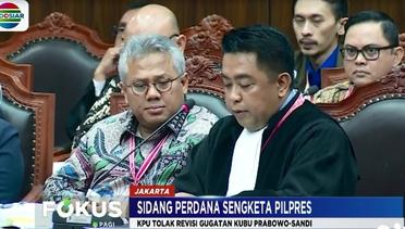 KPU Tolak Revisi Gugatan Paslon Prabowo-Sandi di MK - Fokus Pagi
