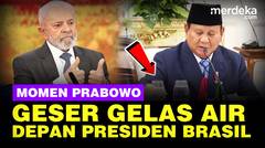 Momen Prabowo Geser Gelas Air Depan Presiden Lula Saat Bahas Kekuatan Indonesia Brasil