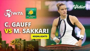 Semifinal: Coco Gauff vs Maria Sakkari - Highlights | WTA BNP Paribas Open 2024