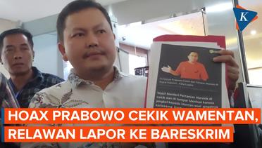 Relawan Indonesia Bersatu Laporkan Dugaan Hoaks soal Prabowo Tampar dan Cekik Wamentan