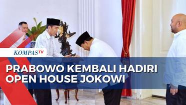 Prabowo Kembali Hadiri Open House Jokowi di Istana Kepresidenan