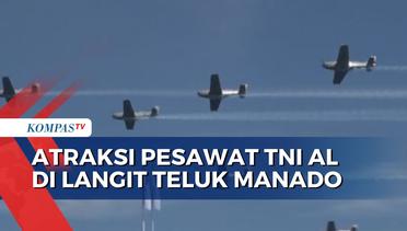 Atraksi Memukau 6 Pesawat TNI AL di Langit Teluk Manado