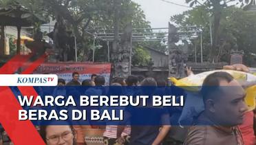 Operasi Pasar Murah, Warga Berebut Beli Beras di Bali