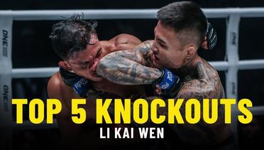 Li Kai Wen's Top 5 Knockouts | ONE Highlights