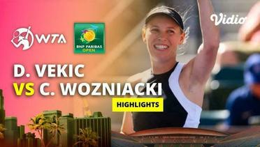 Donna Vekic vs Caroline Wozniacki - Highlights | WTA BNP Paribas Open 2024