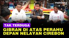 Momen Gibran di Atas Perahu, Serius Dengar Curhatan Nalayan di Cirebon