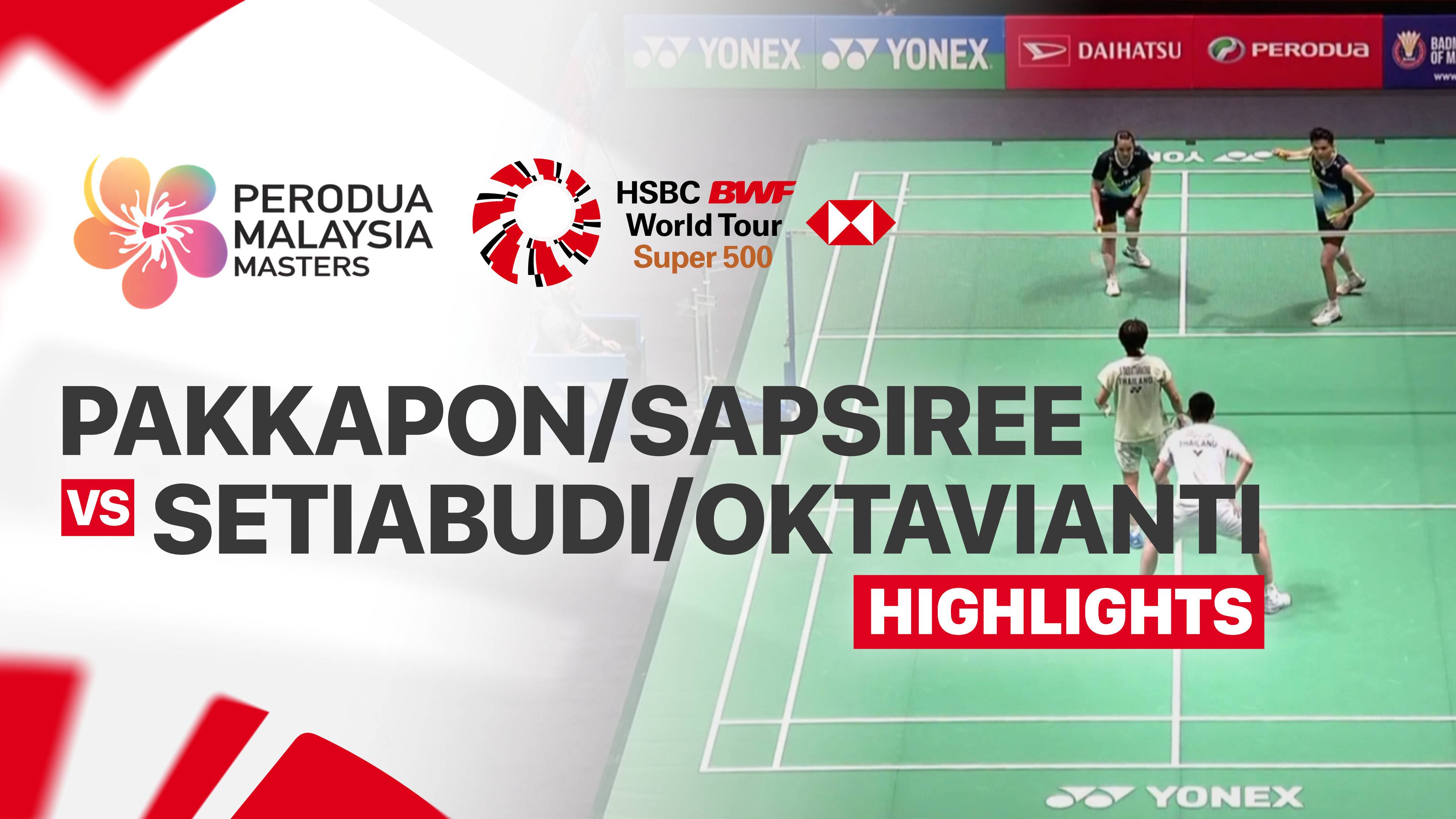 Pakkapon Teeraratsakul/Sapsiree Taerattanachai (THA) vs Bobby Setiabudi/Melati Daeva Oktavianti (INA) - Mixed Doubles Round of 16 | PERODUA Malaysia Masters 2026