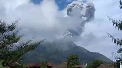 penampakan pada saat erupsi merapi tahun 2018.