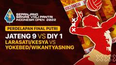 Full Match | Perdelapan Final Putri | JATENG 9: Larasati/Kesya vs DIY 1: Yokebed/Wikantyasning  | Sirnas Voli Pantai 2022