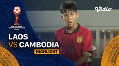 Highlight - Laos vs Cambodia | AFF U-19 Championship 2022