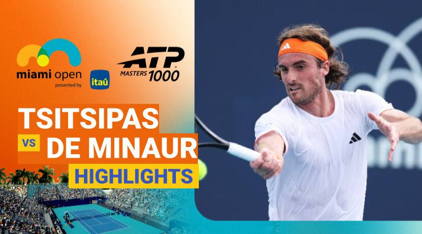 Stefanos Tsitsipas vs Alex de Minaur - Round 2 (Grandstand) | ATP 1000: Miami Open presented by Itau 2026