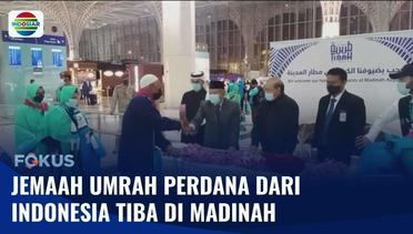 Jemaah Umrah Perdana dari Indonesia Tiba di Madinah, Langsung Jalani Karantina | Fokus