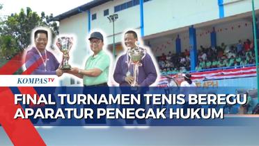 Mahkamah Agung lawan Polri di Final Turnamen Tenis Beregu Aparatur Penegak Hukum - MA NEWS