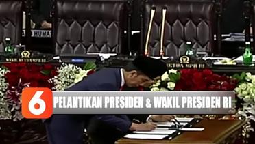 Detik-detik Jokowi-Ma'ruf Tanda Tangani Berita Acara Pelantikan - Pelantikan Presiden