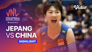 Match Highlights | Jepang vs Cina | Women’s Volleyball Nations League 2023