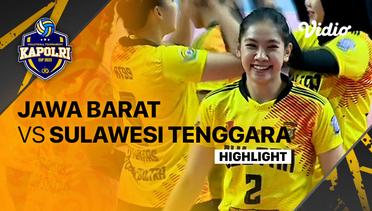 Highlights | Delapan Besar Putri: Jawa Barat vs Sulawesi Tenggara | Piala Kapolri 2023