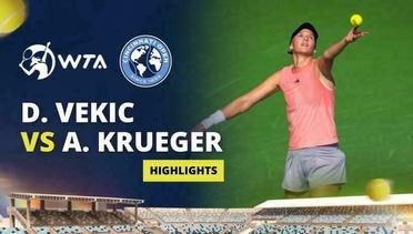 Donna Vekic vs Ashlyn Krueger - Highlights | WTA Cincinnati Open 2024