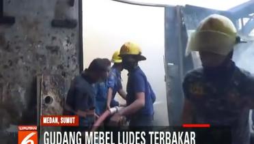Gudang Mebel di Medan Ludes Terbakar - Liputan6 Petang Terkini